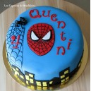 le gâteau Spiderman, l'homme araignée