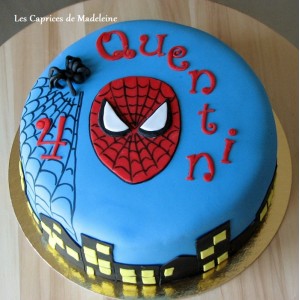 gâteau Spiderman, l'homme araignée