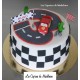 le gâteau Cars et le circuit de voitures