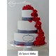 le gâteau wedding cake roses rouges