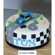 le gâteau circuit de voiture (Subaru)