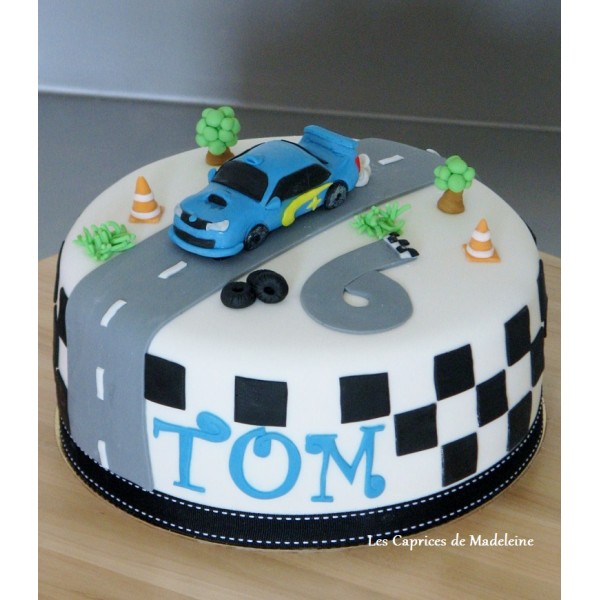 Gâteau circuit voiture Subaru