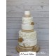 wedding cake blanc et jute