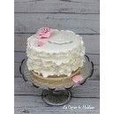 Gâteau fiançailles frou-frou et rose