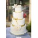 Wedding cake chic blanc et or