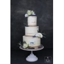gâteau baptême fleurs fraiches